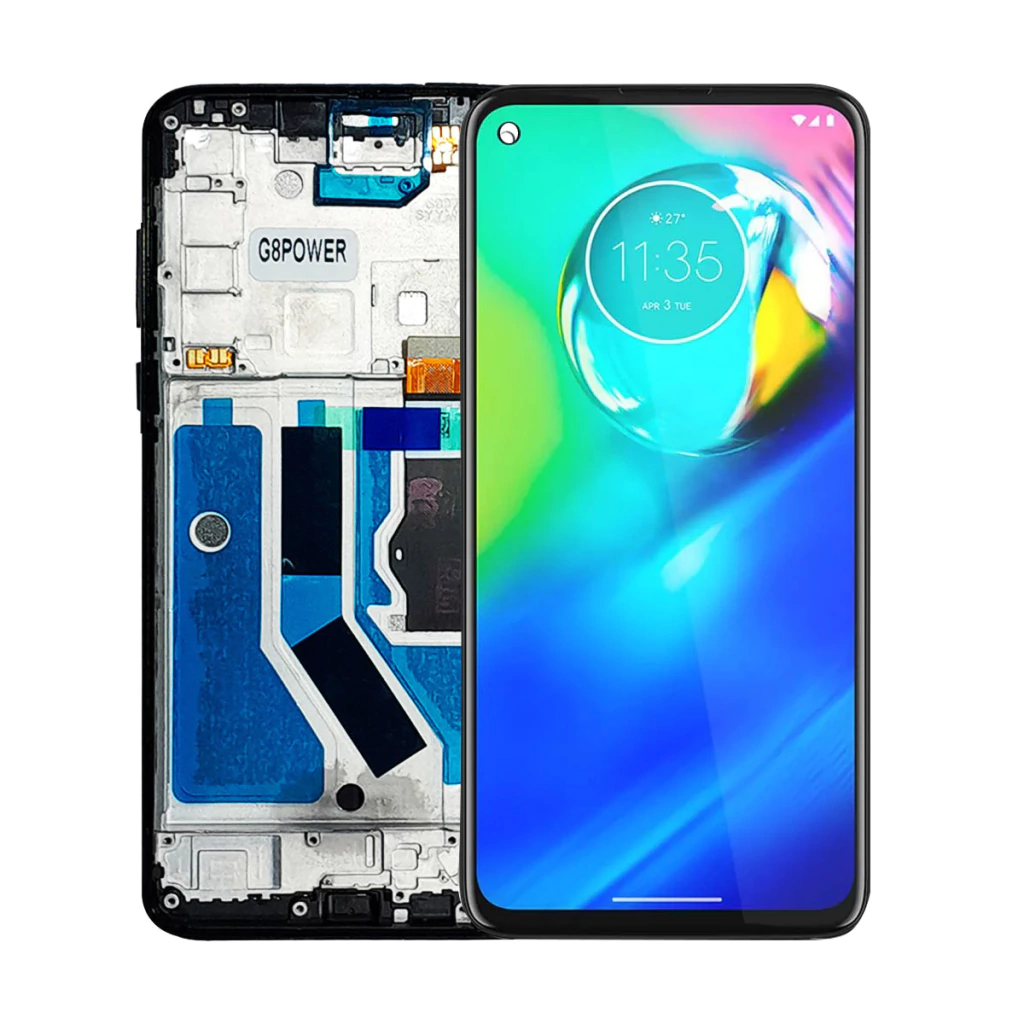 Tela Display Frontal para Motorola Moto G8 Power Com Aro