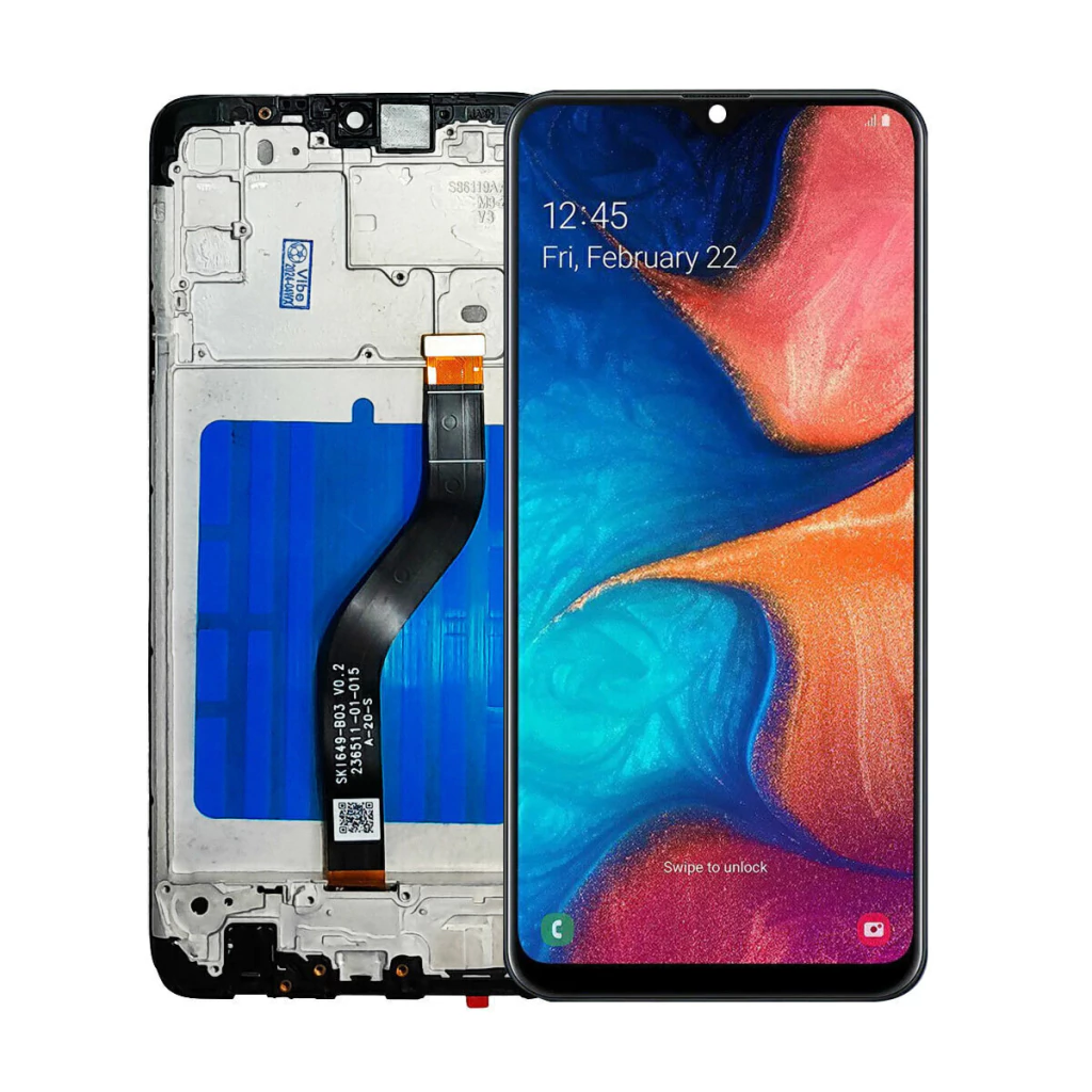 Tela Display Frontal para Samsung Galaxy A20s Com Aro
