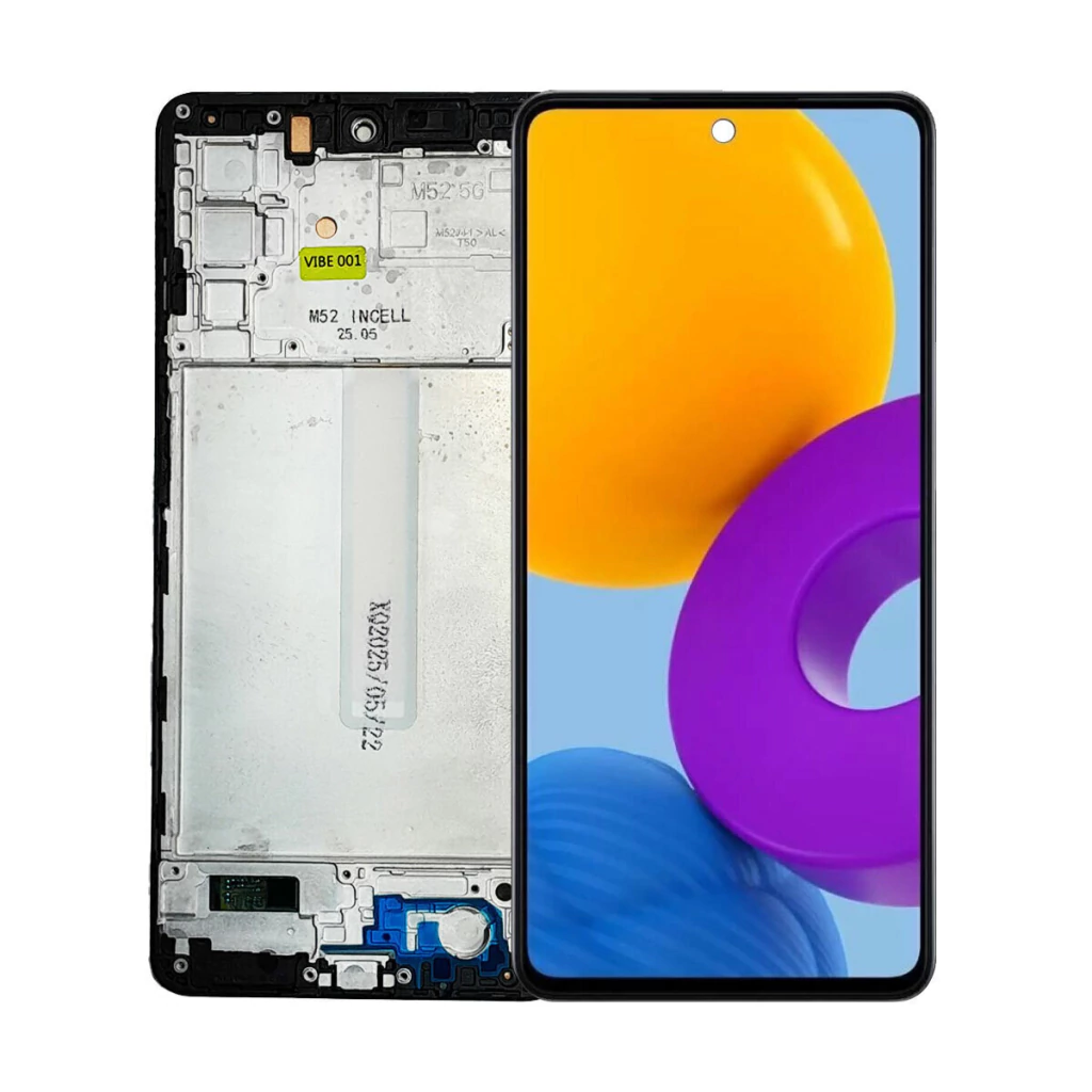 Tela Display Frontal para Samsung Galaxy M52 Incell Com Aro