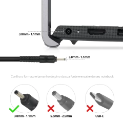 Fonte para Samsung Chromebook / Ultrabook 19V 2.1A 40W - BestBattery - imagem 4