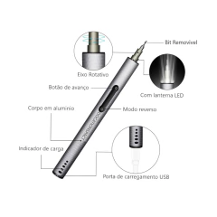 Mini parafusadeira elétrica 23 em 1 com lanterna led - imagem 3
