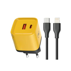 Kit com 10 uni de carregador ultra rápido bivolt 5A 45W GaN para iPhone Lightning X-Cell - imagem 5