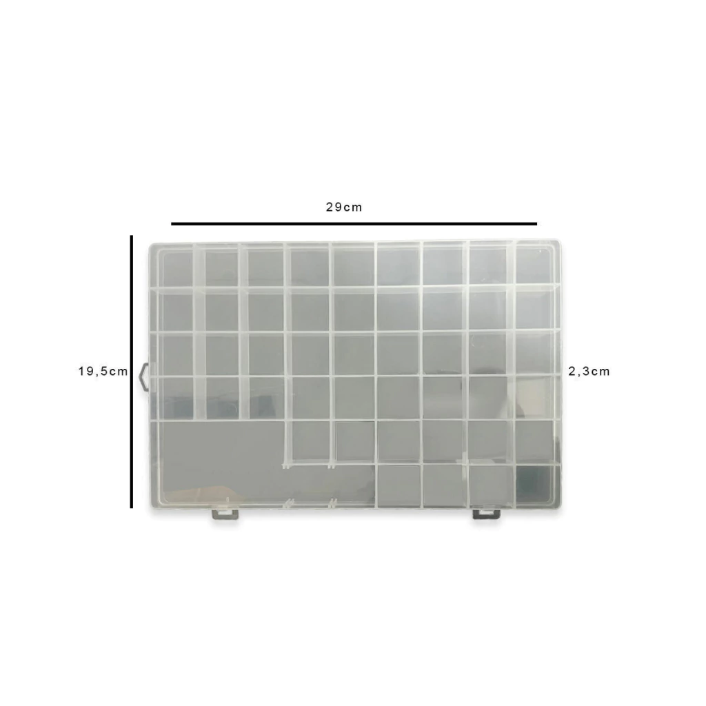 Caixa Organizadora X-Cell com 54 Compartimentos - Modelo XC-CO-08