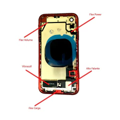 Carcaça completa com flex e botões para iPhone XR - imagem 11