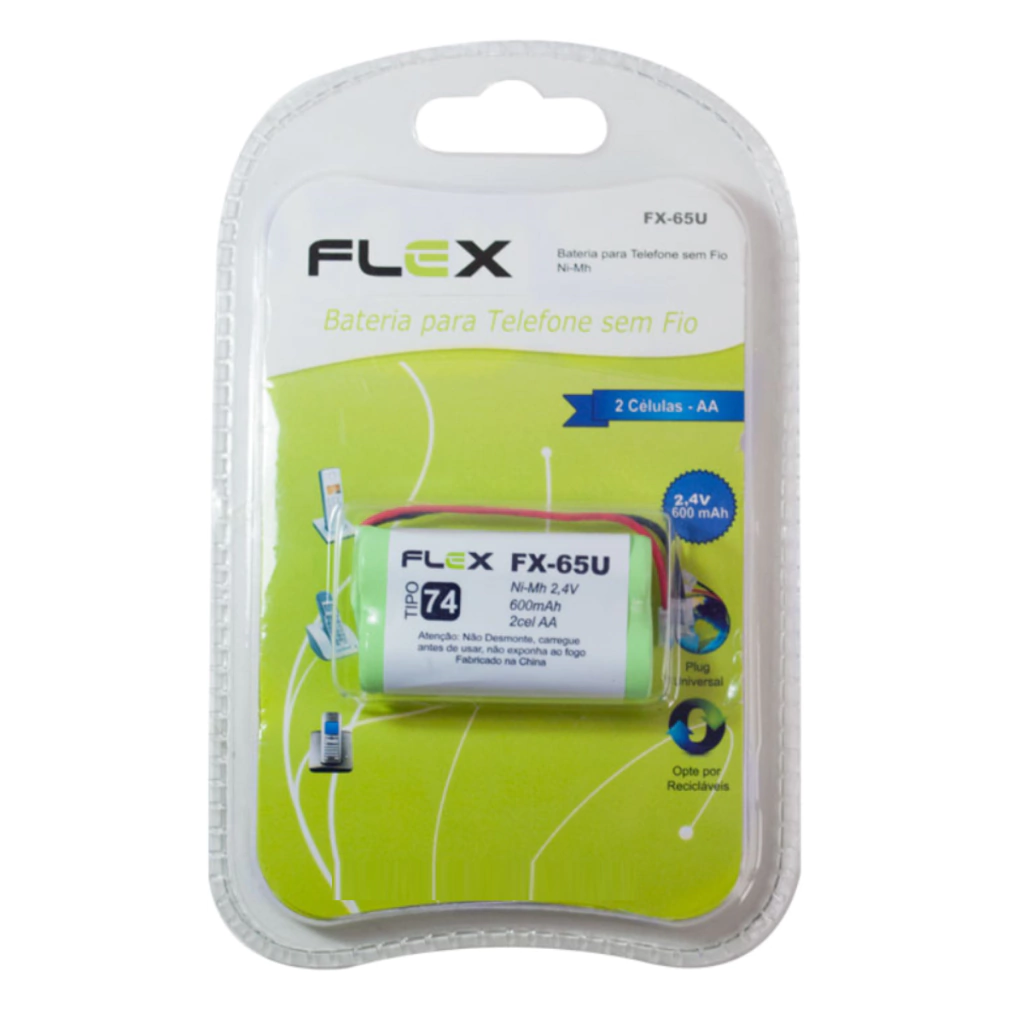 Bateria para telefone s/ fio tipo 74 ni-mh 600 mAh mod. FX-65U