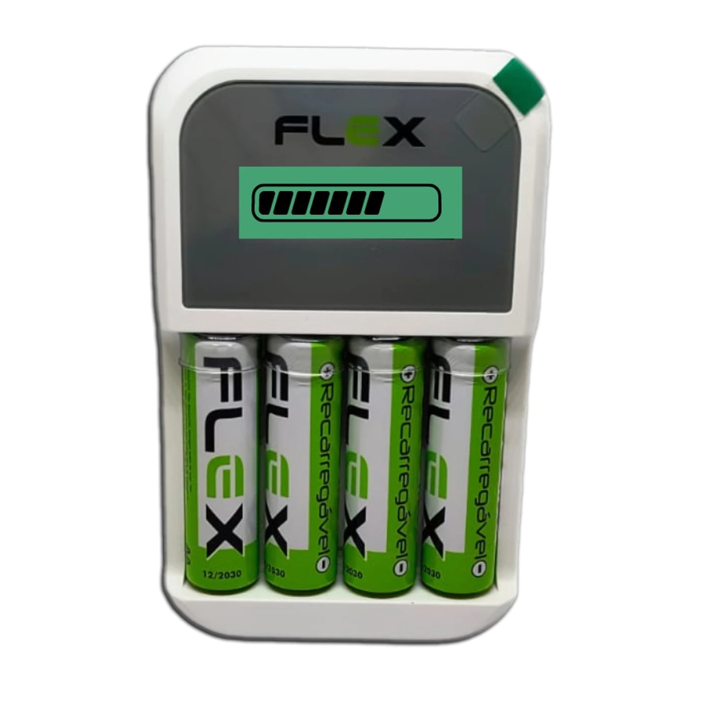 Carregador de pilhas + 4 pilhas AA X-Cell mod. FX-C18/4P
