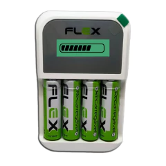 Carregador de pilhas + 4 pilhas AA X-Cell mod. FX-C18/4P - imagem 1