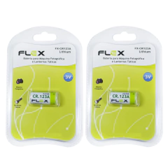 Kit 2 baterias pilha sensor de infra lithium photo Cr123a 3v - imagem 1