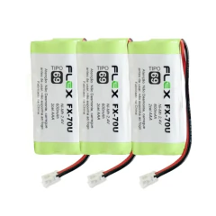 Kit com 3 bateria 2,4v 600 mah para telefone sem fio Intelbras - imagem 1