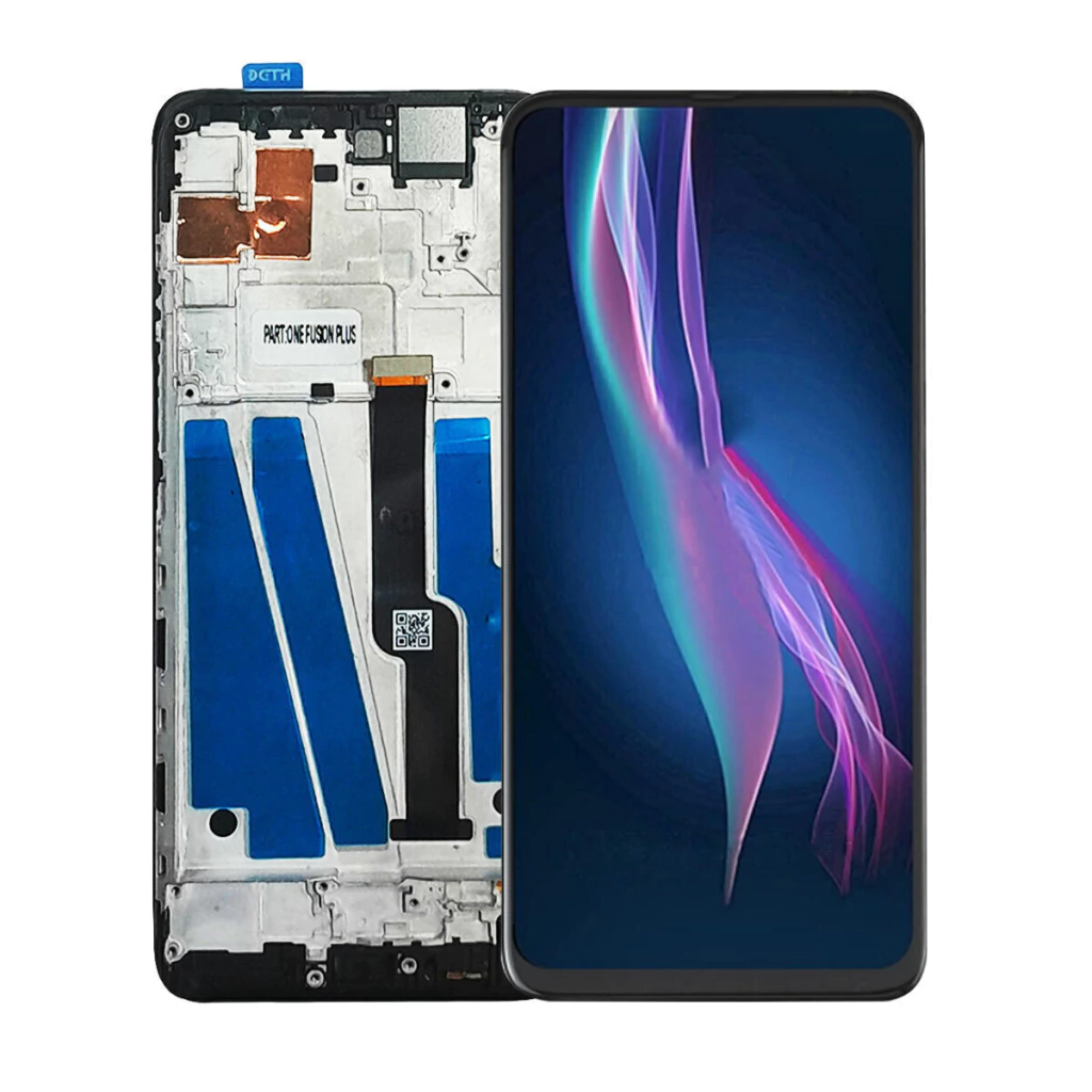 Tela Display Frontal para Motorola Moto One Fusion Plus Com Aro Preto