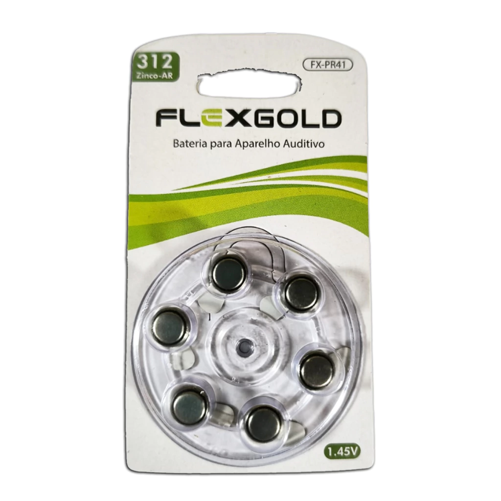 Bateria para uso em aparelho auditivo modelo 312 X-Cell mod. FX-PR41