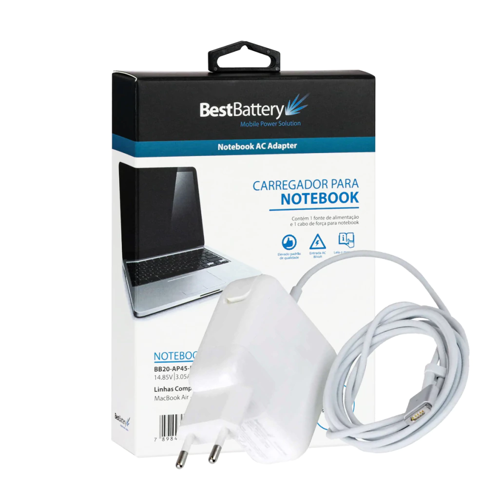 Fonte carregador para MacBook Air 13 A1466 Magsafe 2 - BestBattery