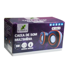 Caixa de som multimídia X-cell usb P2 5w Xc-cm-12 - imagem 4