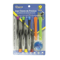 Kit Chaves De Precisão P/ Celular Notebook Eletronica 9 Pc - imagem 2
