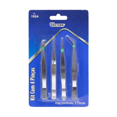 Kit com 4 pinças multiuso para manutenção celular e eletrônicos - imagem 1