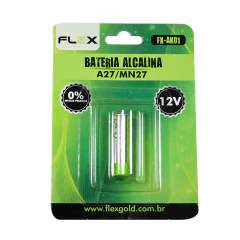 Pilha Bateria Alcalina A27 / MN27 12v Flex Gold - imagem 3