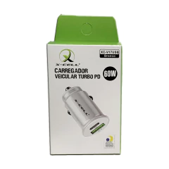 Carregador veicular ultra rápido 60w com entrada USB e entrada PD mod. XC-V17USB - imagem 8