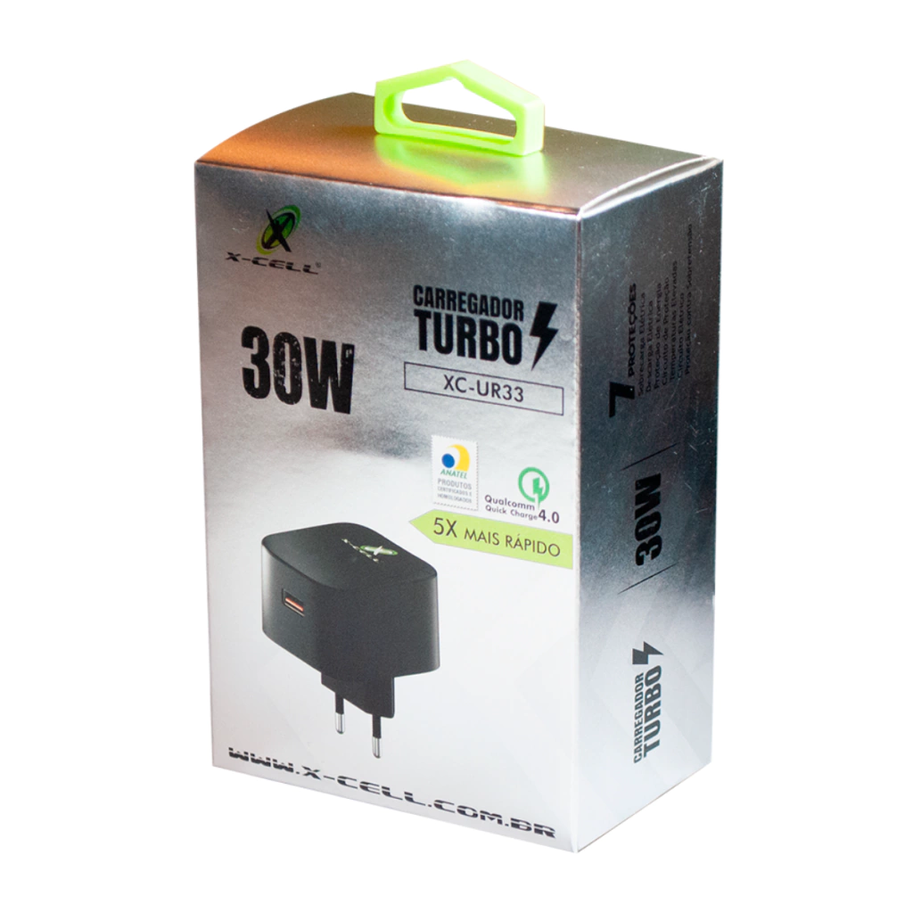 Fonte carregador tomada USB turbo 30W 4.0A XC-UR33