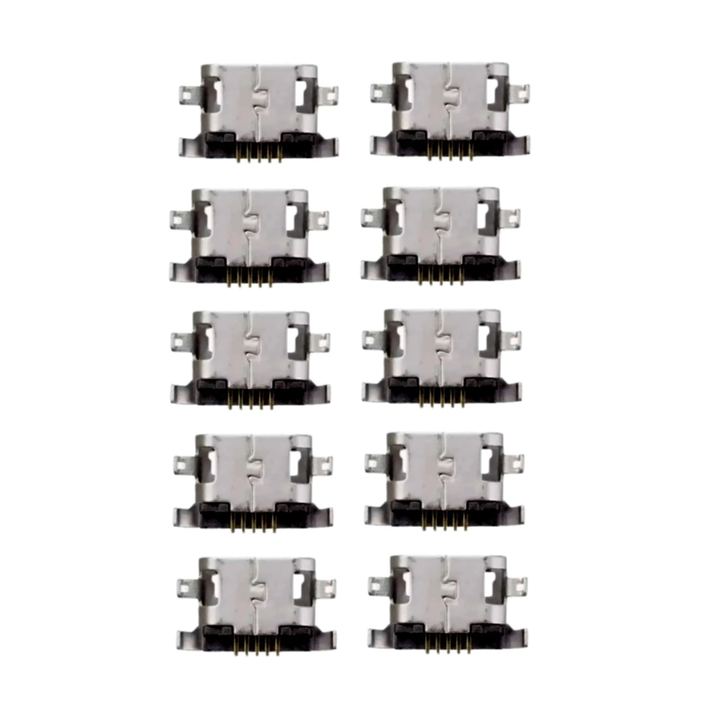 Kit com 10 conectores de carga para Lenovo K5 / Moto G5