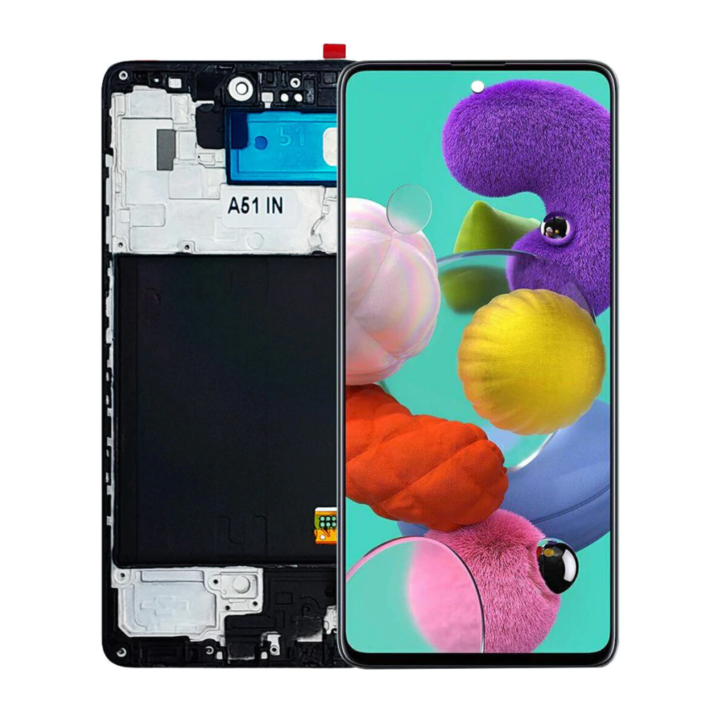 Tela Display Frontal para Samsung Galaxy A51 Incell Com Aro