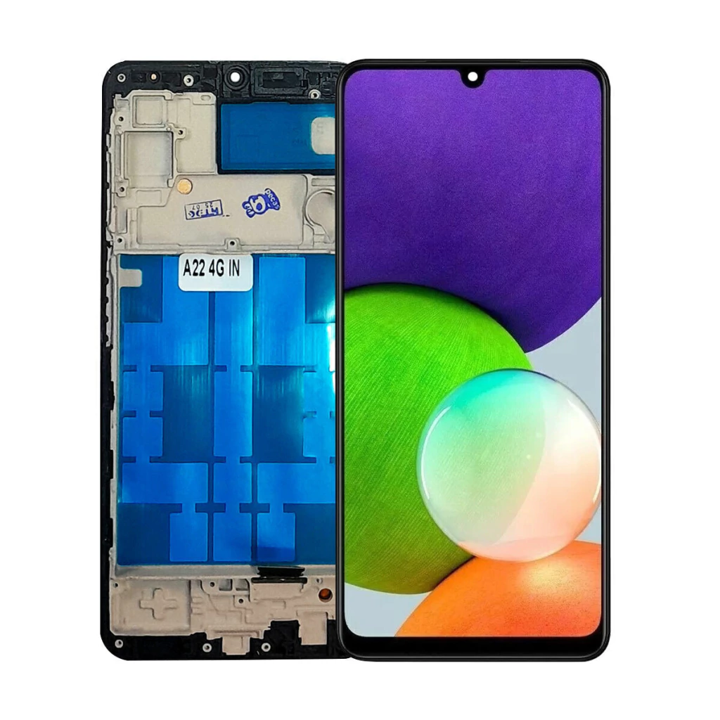 Tela Display Frontal para Samsung Galaxy A22 4G Incell Com Aro