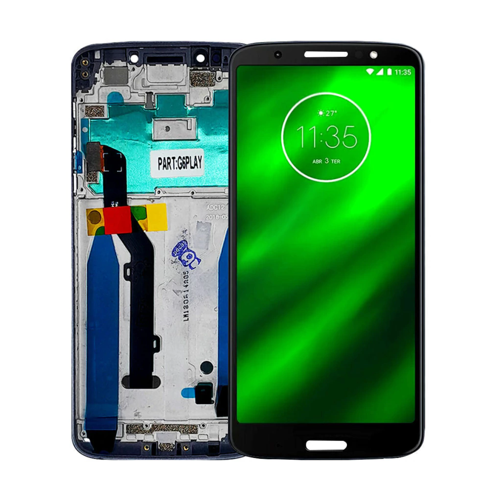 Tela Display Frontal para Motorola Moto G6 Play Com Aro