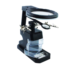 Lupa com suporte terceira mão e iluminação em LED XC-LP-803 - aumento 2.5D 4D 16D - imagem 1