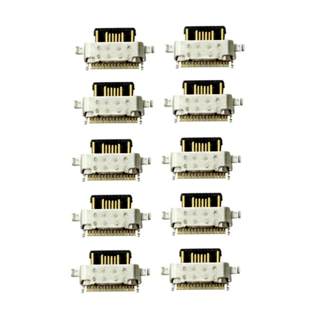 Kit com 10 conectores de carga para Motorola Moto G7 Power