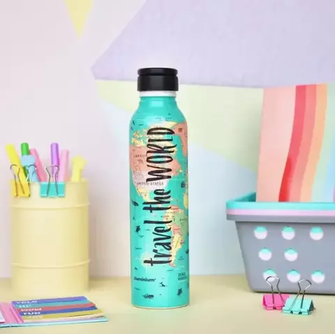 Botella Aluminio Estampada Click