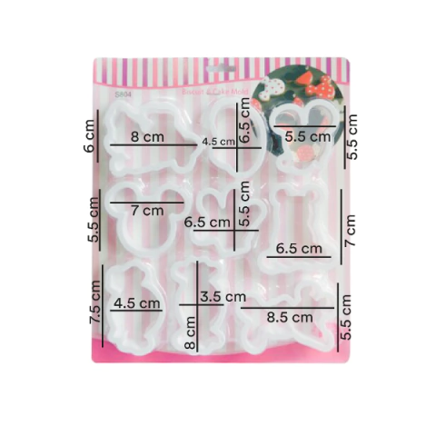 Set X9 Cortantes Galletitas Cookies Fondant Disney Mickey - comprar online