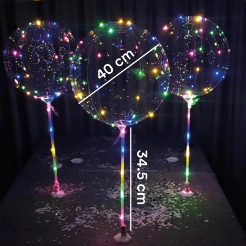 10 Globos Burbujas Led Con Palitos - comprar online