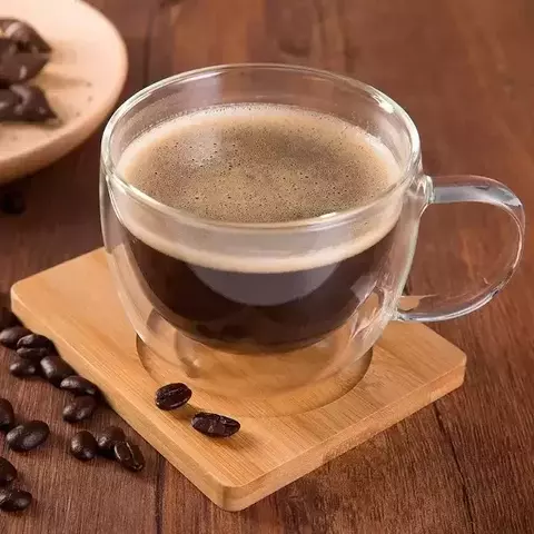 Taza vidrio doble pared para café 250 ml - comprar online