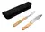 Set de Asado X 2 Mango de Madera - Cuchillo y Pinche + Estuche - en internet