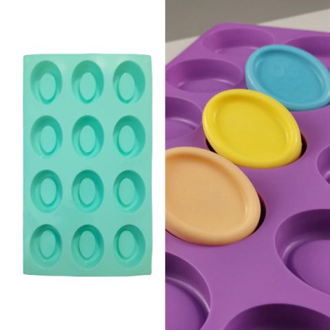 Molde de silicona jabones ovalados - comprar online