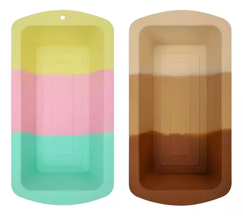 Molde Silicona Budinera Airfryer Tricolor Horno Repostería