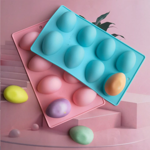 Molde De Silicona Para 8 Mini Huevos De Pascua Chico 4x6x2cm - comprar online