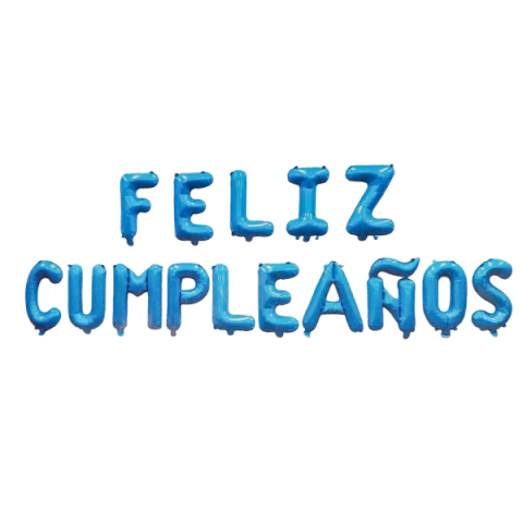 Globos Metalizados Feliz Cumpleaños Colores Silver Deco - comprar online