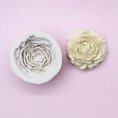 Molde Silicona Chica Peonía Para Vela - comprar online