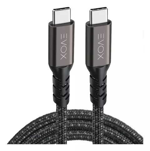 Cable Usb C Evox - 2 Metros - Carga Rapida 100w 5a - 4k 60hz - Trenzado Mallado Premium - Celular Carga Y Datos - OBCBG