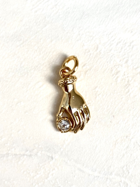 Pingente Mão com Cristal