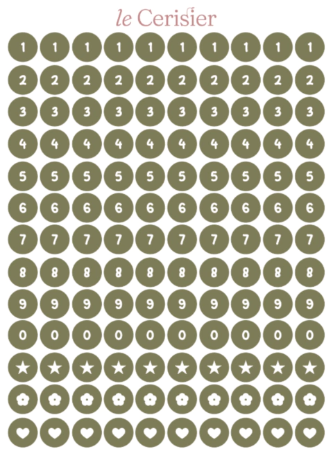 Plancha Numeros Forest - comprar online