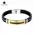 Puseira masculina de ouro Pulseiras de aço inoxidável manguito para homens