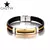 Puseira masculina de ouro Pulseiras de aço inoxidável manguito para homens - Davincii