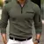 Imagem do Camisa de luxo manga longa luz maduro casual masculino esportes estilo retro listrado zíp