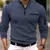 Camisa de luxo manga longa luz maduro casual masculino esportes estilo retro listrado zíp na internet