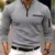 Camisa de luxo manga longa luz maduro casual masculino esportes estilo retro listrado zíp - loja online