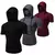 Camiseta manga curta hoodies com máscara casual de treino - comprar online