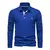 Camiseta manga longa Polo bordado de cervos para homens, camisas monocromáticas - Davincii