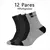 12 Pares, Meias Masculinas de Algodão, Respiráveis - comprar online