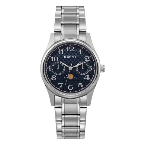 Relógio Berny Feminino Quartz Modelo Fases da Lua